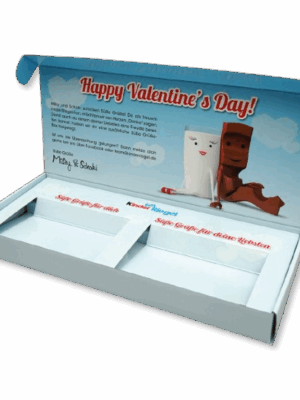 Präsentverpackung pod kinder Valentinstag Überraschungsbox offen