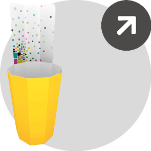 pod Standard-Schüttendisplays Rubrik-Marker