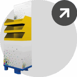 pod Stapeltray-Displays Rubrik-Marker