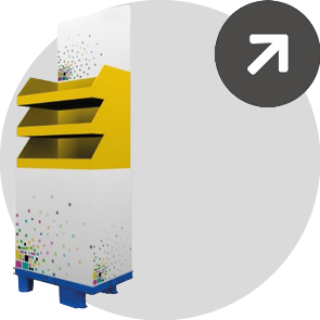 pod Stapeltray-Displays Rubrik-Marker