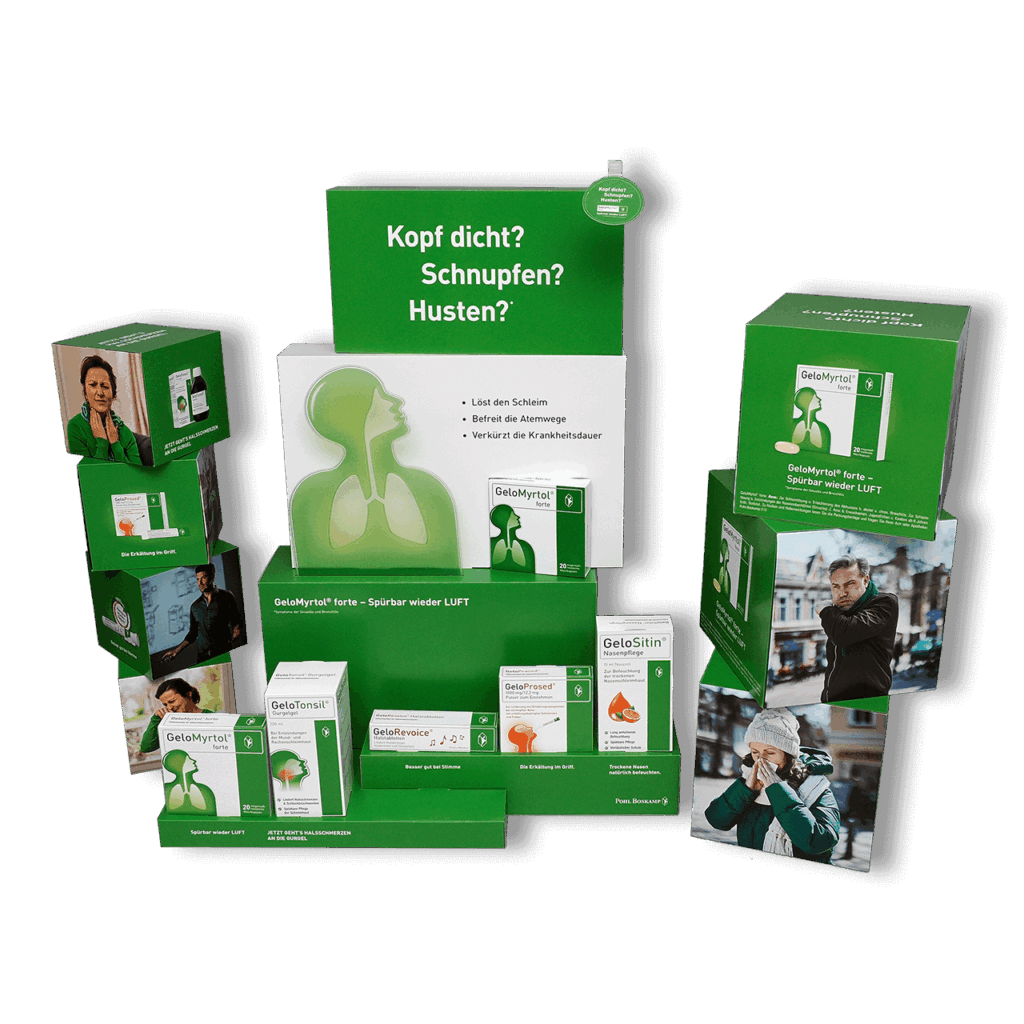 Schaufensterdekoration GeloMyrtol